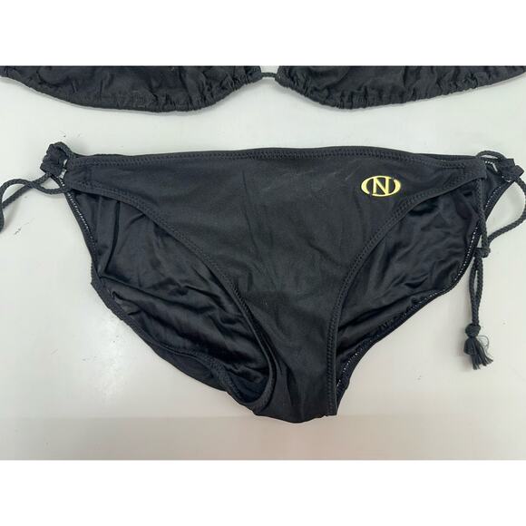Naturana Womens Swimsuit Bikini EUR Size 44 Black Vintage Two Piece Triangle - Picture 7 of 13